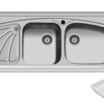 سینک ظرفشویی توکار اخوان کد 60