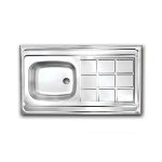 سینک ظرفشویی تک لگن اخوان کد 9Cr سایز 60100