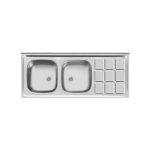 سینک ظرفشویی دو لگن اخوان کد 9Cr سایز 60120