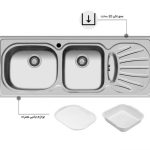 سینک ظرفشویی روکار اخوان کد 36