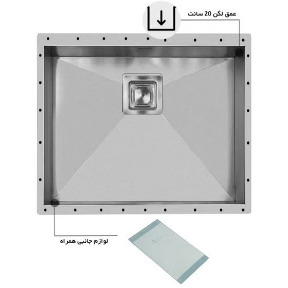 سینک ظرفشویی زیر کورینی اخوان کد 400