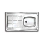 سینک ظرفشویی معمولی اخوان کد 9Cr سایز 50100