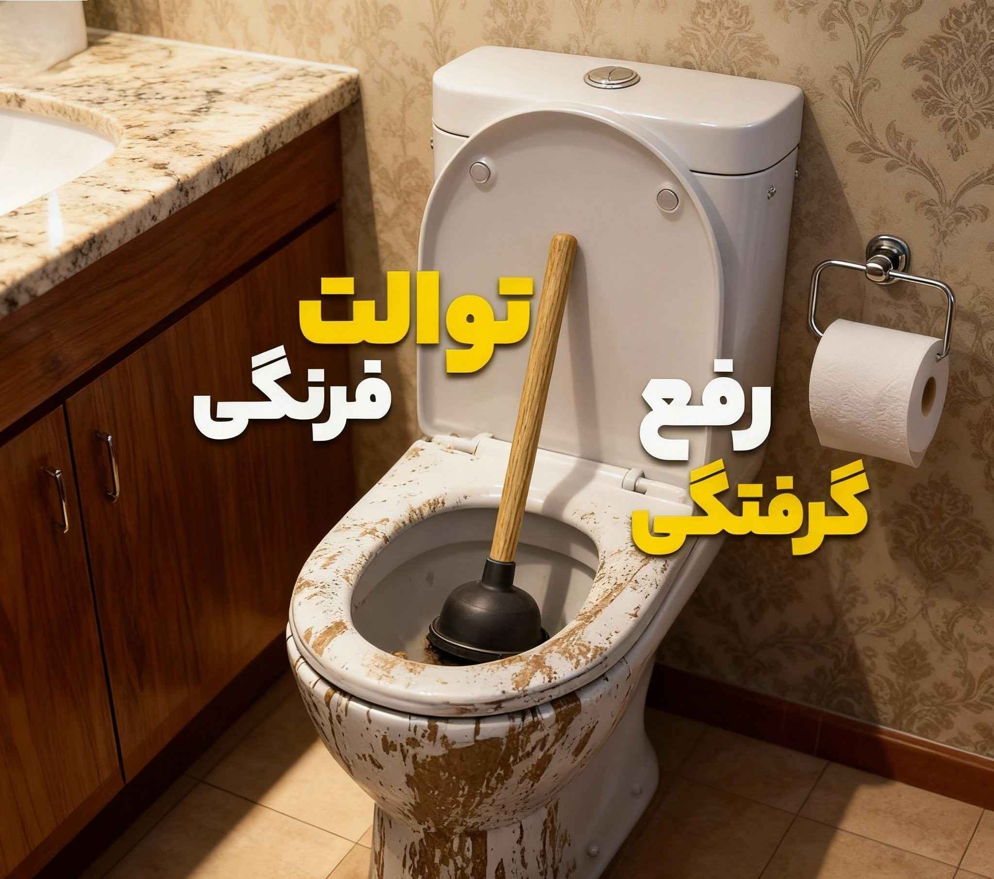 10روش فوری و مؤثر برای رفع گرفتگی توالت فرنگی در خانه بدون نیاز به لولهکش 21 آموزش رفع گرفتگی توالت فرنگی در خانه