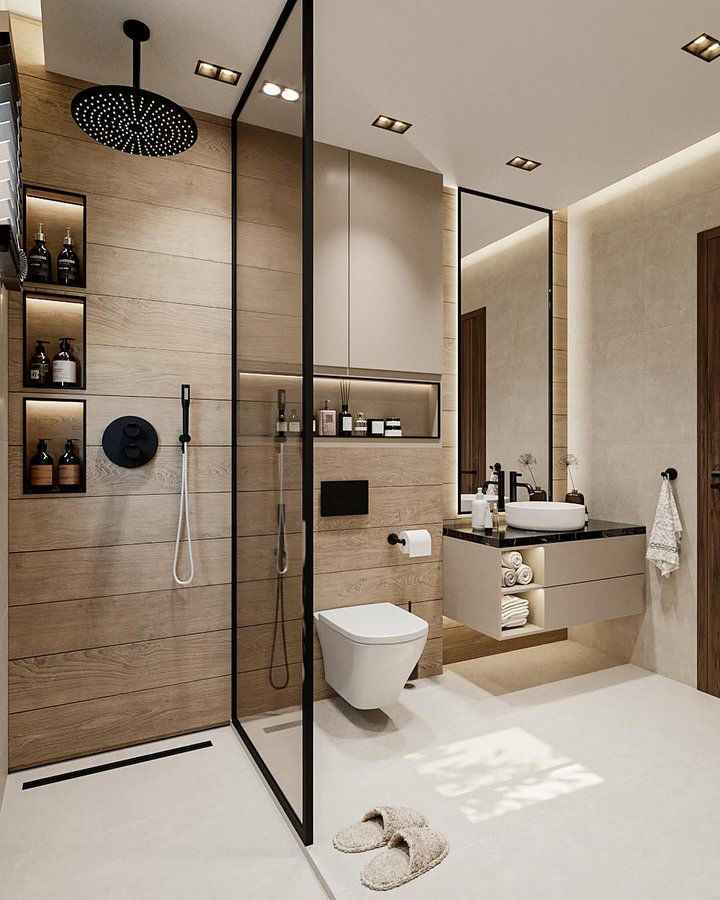 راهنمای جامع طراحی و دکور حمام و دستشویی؛ از ایده تا اجرا 21 دکور حمام و دستشویی