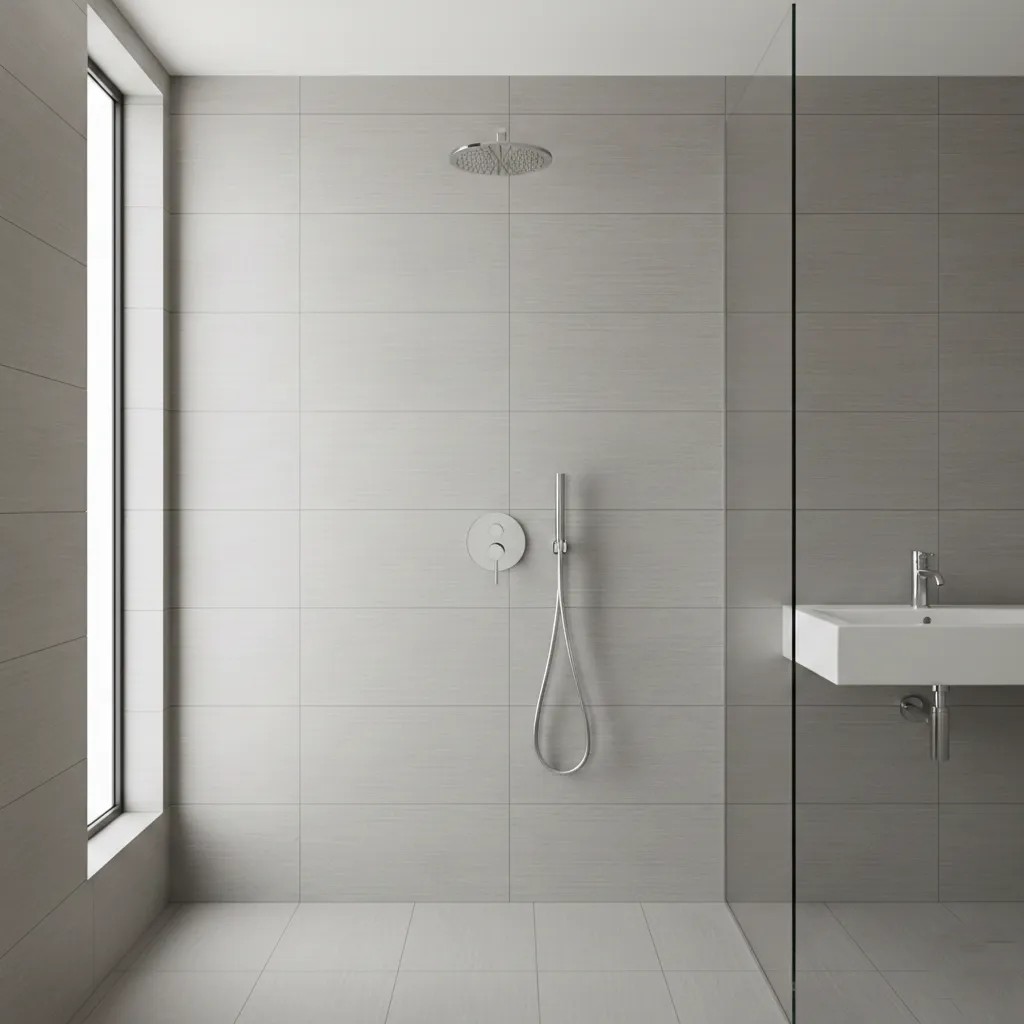 ارتفاع نصب شیرآلات توکار: راهنمای گام به گام استانداردها (حمام، روشویی و دوش) 22 نصب شیر دوش توکار روی دیوار حمام با ارتفاع استاندارد ۱۱۵ سانتیمتر